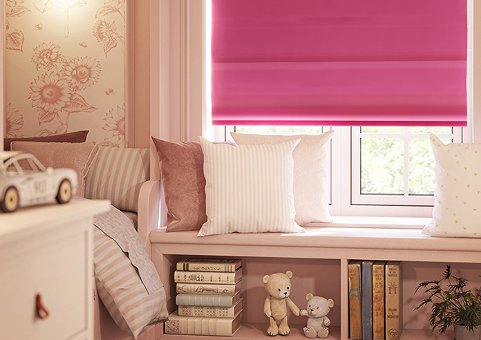 Ascot, Bright Pink - Twist&Fit Roman Blind - Image 5
